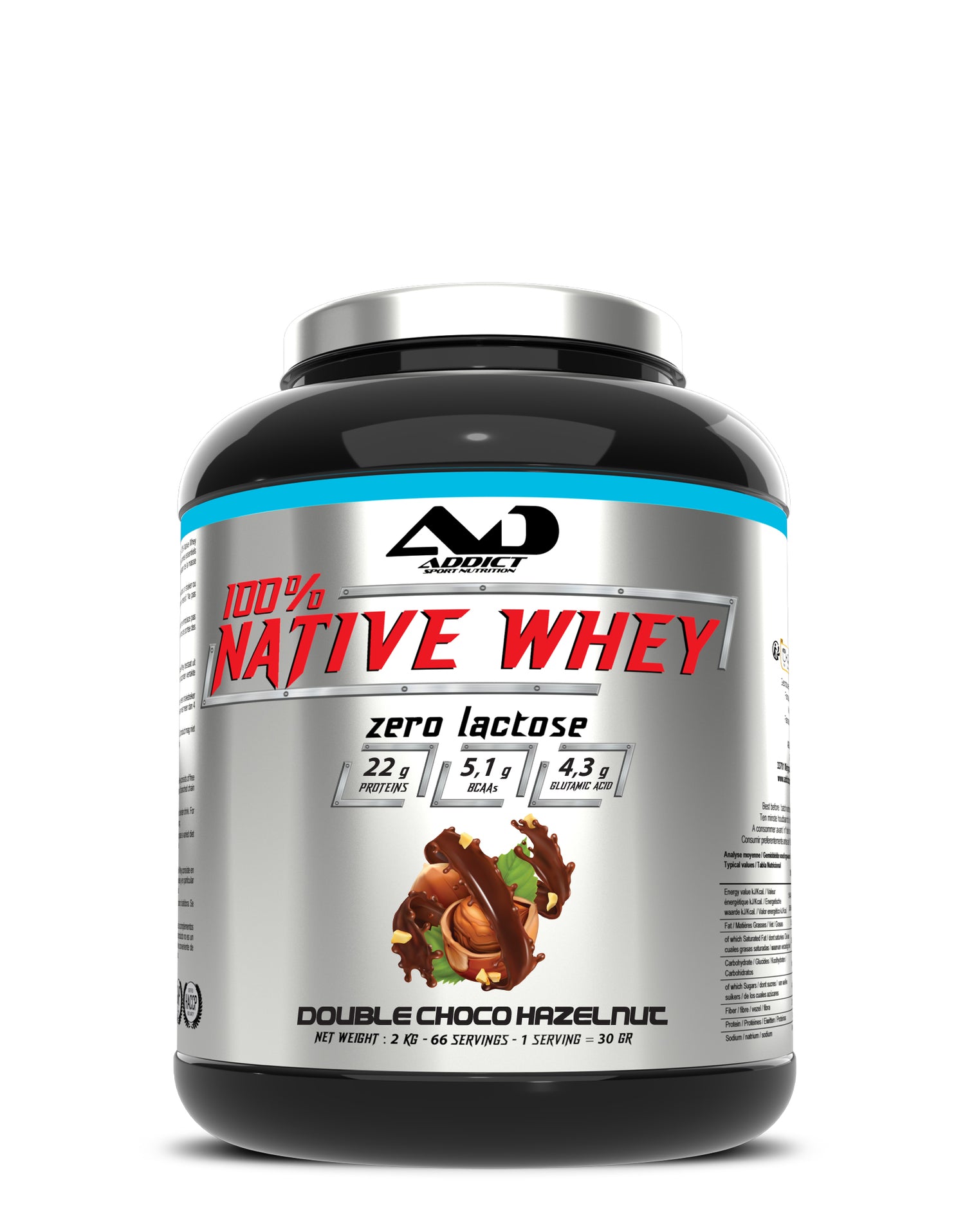 PROTEINE WHEY ZERO LACTOSE 100% NATIVE